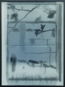 Gianriccardo Piccoli, Grizzana Morandi I, 2011, carbone e pigmenti in polvere su carta intelata e olio di garza. Collezione Fondazione Credito Bergamasco